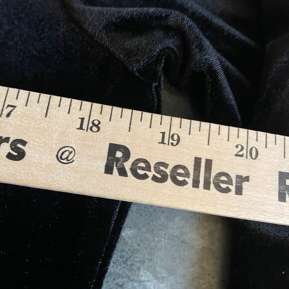 Vintage 90s Y2K Girly Girl Faux Fur Velour Cardigan Sweater Small Black Velvet - Picture 9 of 10